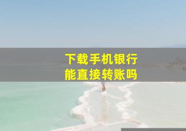 下载手机银行能直接转账吗