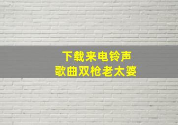 下载来电铃声歌曲双枪老太婆