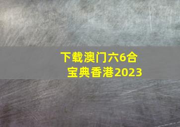 下载澳门六6合宝典香港2023