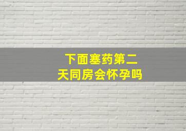 下面塞药第二天同房会怀孕吗