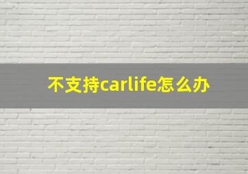 不支持carlife怎么办