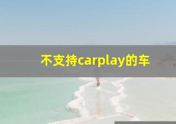 不支持carplay的车