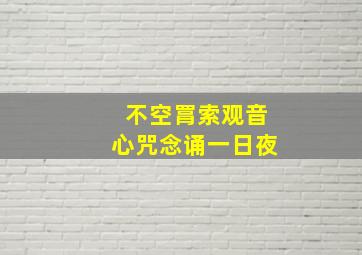 不空罥索观音心咒念诵一日夜