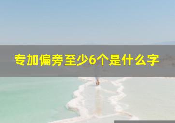 专加偏旁至少6个是什么字