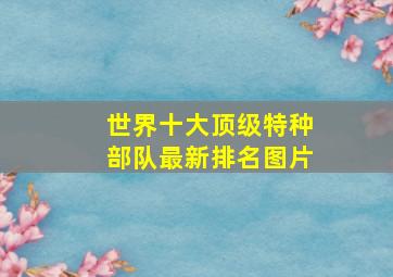 世界十大顶级特种部队最新排名图片