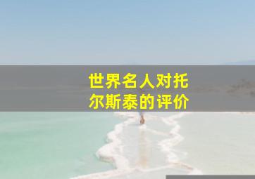 世界名人对托尔斯泰的评价