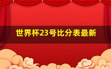 世界杯23号比分表最新