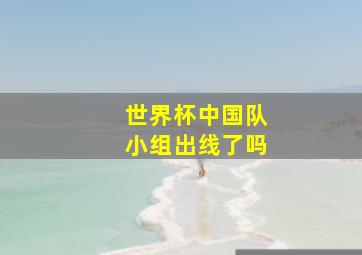 世界杯中国队小组出线了吗