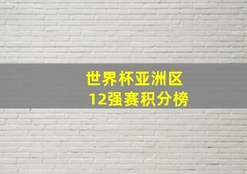 世界杯亚洲区12强赛积分榜