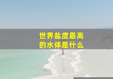 世界盐度最高的水体是什么