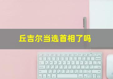 丘吉尔当选首相了吗