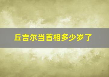 丘吉尔当首相多少岁了