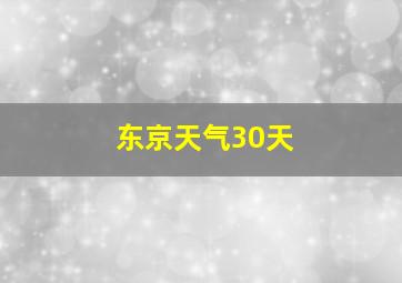 东京天气30天