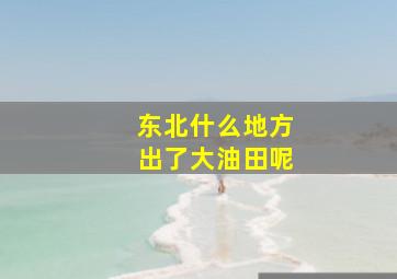 东北什么地方出了大油田呢