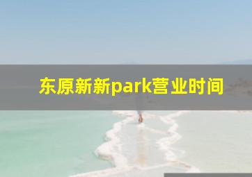 东原新新park营业时间