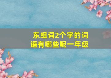 东组词2个字的词语有哪些呢一年级