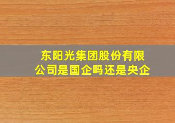 东阳光集团股份有限公司是国企吗还是央企