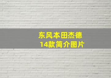 东风本田杰德14款简介图片