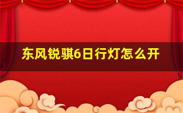 东风锐骐6日行灯怎么开