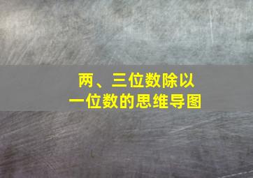 两、三位数除以一位数的思维导图