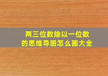 两三位数除以一位数的思维导图怎么画大全