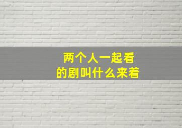 两个人一起看的剧叫什么来着