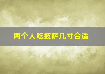 两个人吃披萨几寸合适