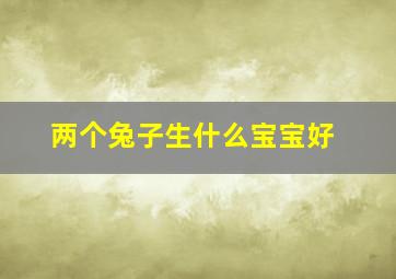 两个兔子生什么宝宝好