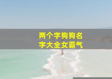 两个字狗狗名字大全女霸气