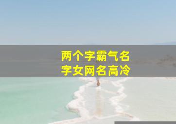 两个字霸气名字女网名高冷