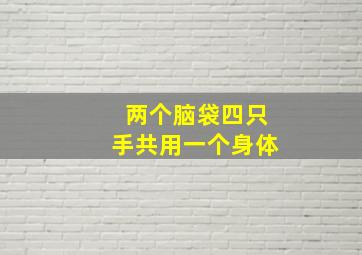 两个脑袋四只手共用一个身体