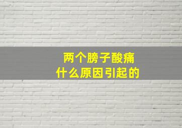 两个膀子酸痛什么原因引起的