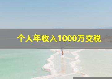 个人年收入1000万交税