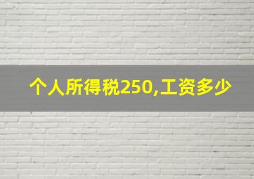 个人所得税250,工资多少