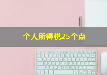 个人所得税25个点