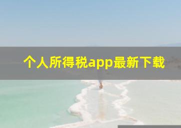 个人所得税app最新下载