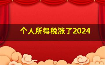 个人所得税涨了2024