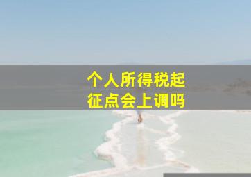 个人所得税起征点会上调吗