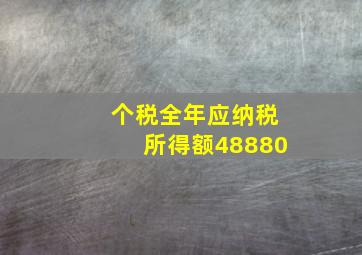 个税全年应纳税所得额48880