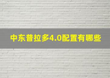 中东普拉多4.0配置有哪些