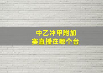 中乙冲甲附加赛直播在哪个台