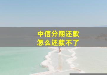 中信分期还款怎么还款不了