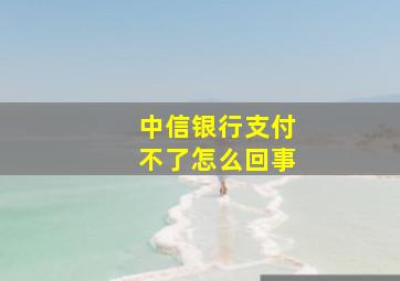 中信银行支付不了怎么回事