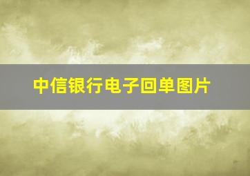 中信银行电子回单图片