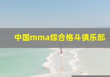 中国mma综合格斗俱乐部