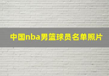 中国nba男篮球员名单照片