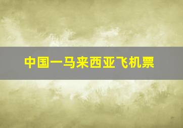 中国一马来西亚飞机票