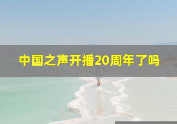 中国之声开播20周年了吗