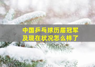 中国乒乓球历届冠军及现在状况怎么样了