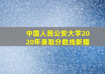 中国人民公安大学2020年录取分数线新疆